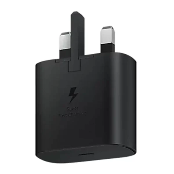 Samsung 25w Wall Charger for Super Fast Charging 3 Pin Type C Adapter Original